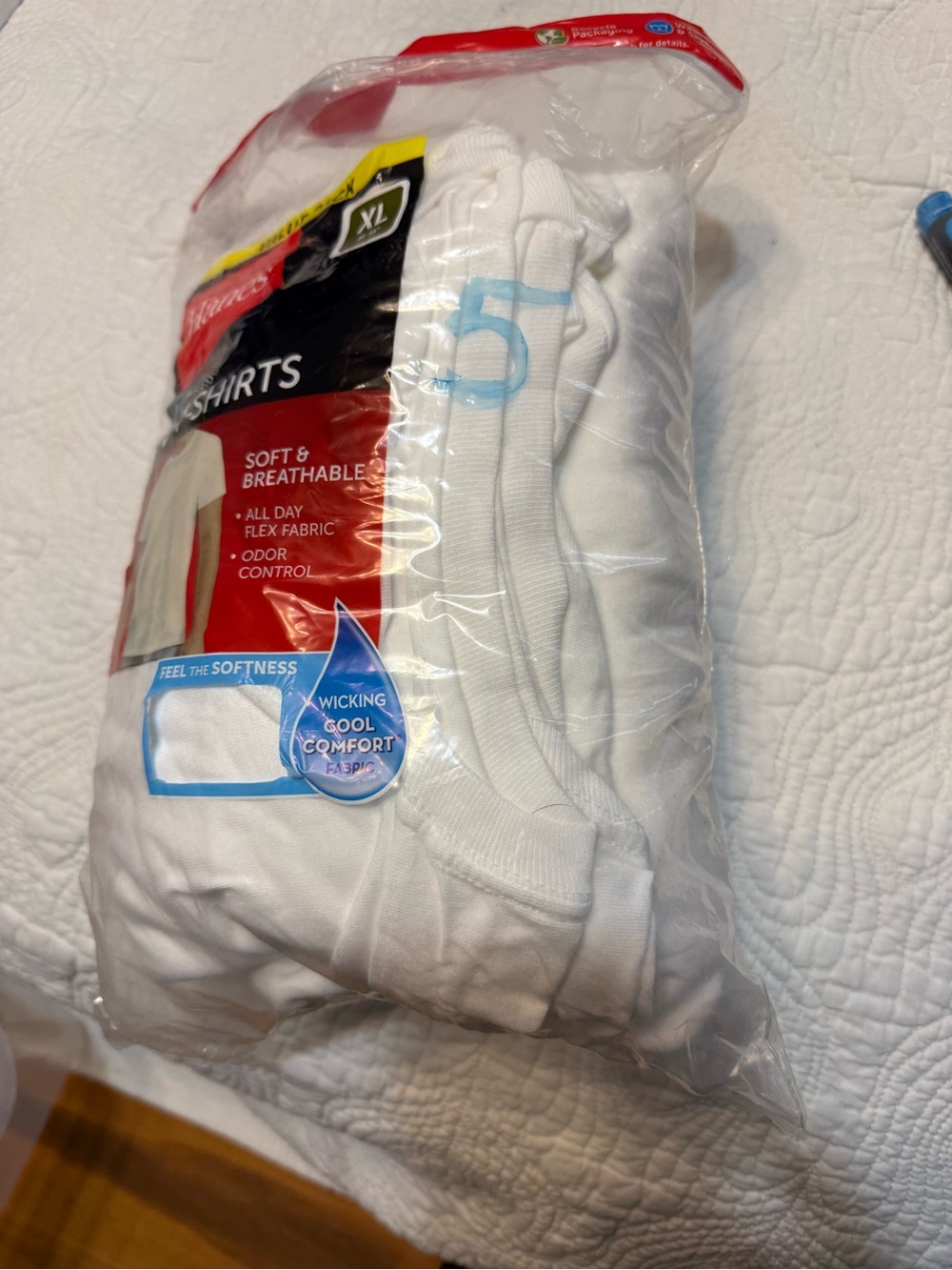 Hanes White Crew Undershirts - Pack of 5